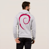 Moletom com Zíper Debian Hoodie (Achterkant volledig)