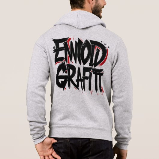 Moletom ENNOID GRÁFITT cinza Hoodie (Achterkant)