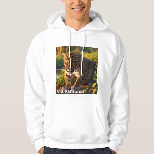 Moletom Masculino Básico com Capuz Onça Pintada Hoodie (Voorkant)