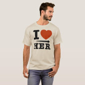 Moleton "I Heart Her" T-shirt (Voorkant volledig)