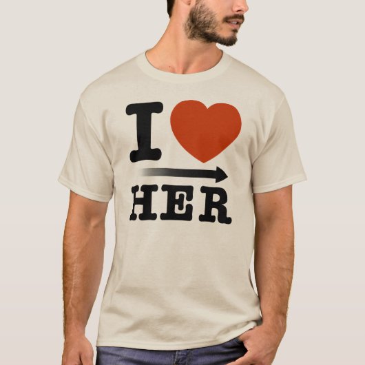 Moleton "I Heart Her" T-shirt (Voorkant)