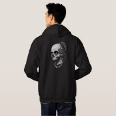 Moleton masculina preta de caveira hoodie (Achterkant volledig)