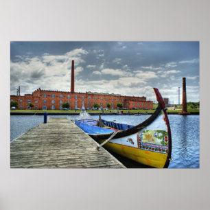 Moliceiro-boot in Aveiro, Portugal Poster