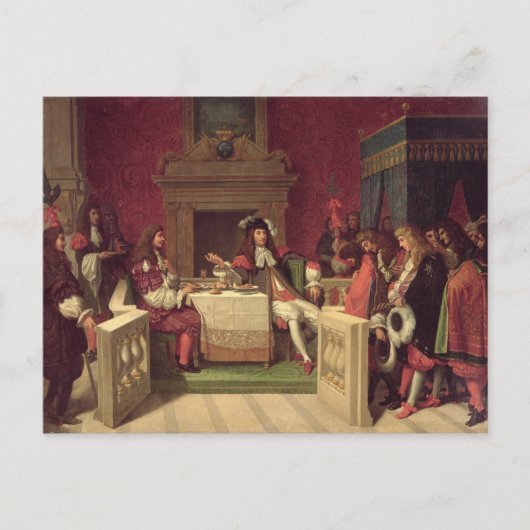 Moliere Dining with Louis XIV 1857 Briefkaart (Voorkant)