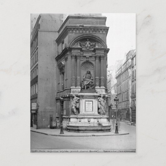 Moliere Fountain, 1844 Briefkaart (Voorkant)