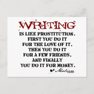 Moliere Writing Quote Briefkaart