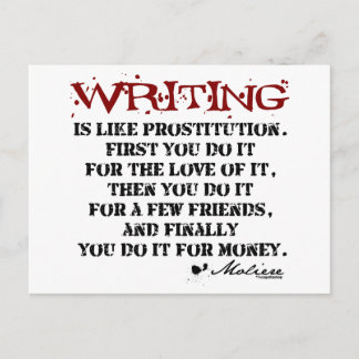 Moliere Writing Quote Briefkaart
