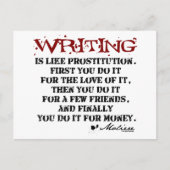 Moliere Writing Quote Briefkaart (Voorkant)