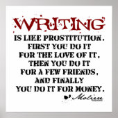 Moliere Writing Quote Poster (Voorkant)