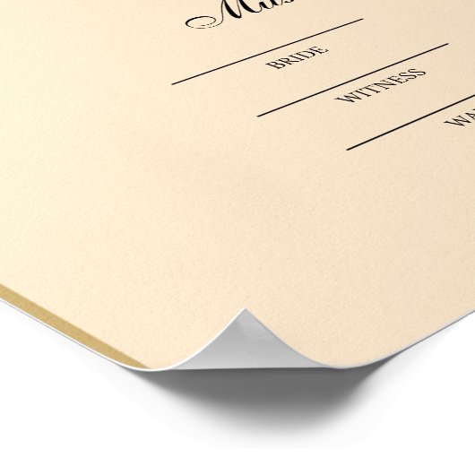 molim nikkah certificaat poster (Hoek)