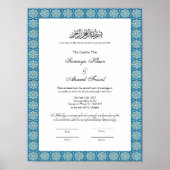 molim nikkah certificaat poster (Voorkant)