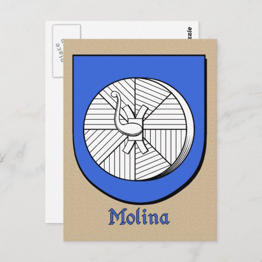 Molina Ancestral Heraldic Shield Briefkaart (Voorkant / Achterkant)
