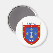 Molina Wapen/Familie Crest Magneet (Voorkant / Achterkant)