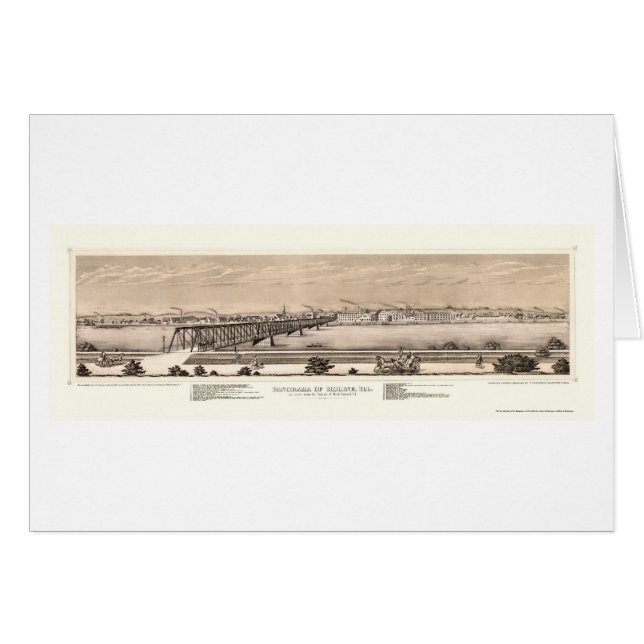 Moline, IL Panoramische Kaart - 1873 (Voorkant Horizontaal)