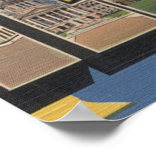 Moline, Illinois - grote letterscènes Poster (Hoek)