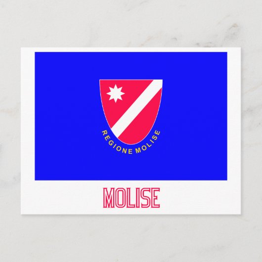 Molise vlag met naam briefkaart (Voorkant)