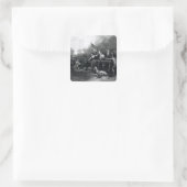 Moll Pitcher bij de slag om Monmouth Vierkante Sticker (Tas)
