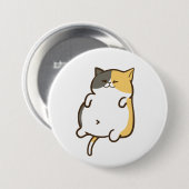 Molle Kaliko Kat - Kawaii Sticker Ronde Button 7,6 Cm (Voorkant /achterkant)