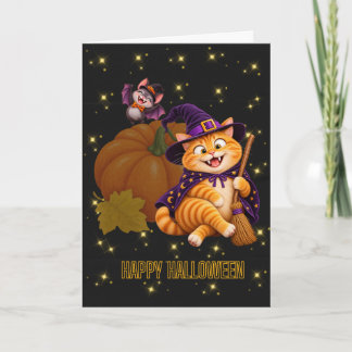 Molle Kat Gelukkig Halloween Lege Wenskaart Kaart