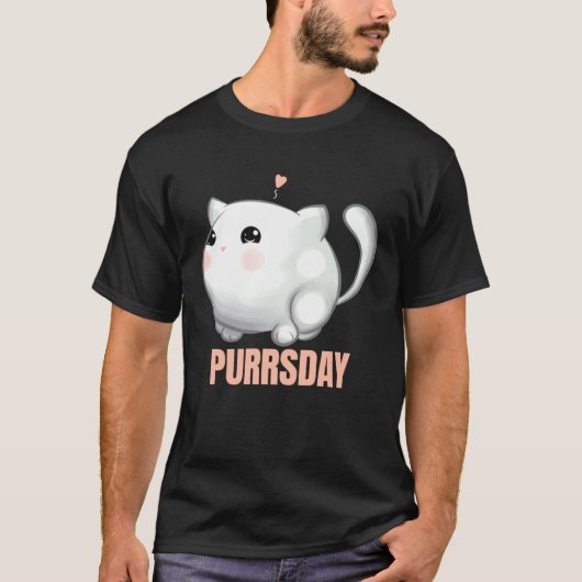Molle Kat Verliefd Op Purrsdag T-shirt (Voorkant)