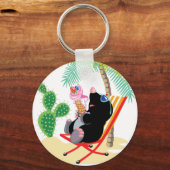 mollen op het strand sleutelhanger (Voorkant)