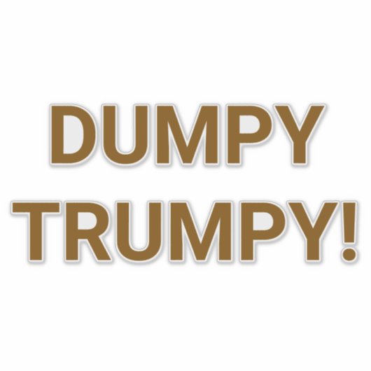 MOLLETRIGE TRUMPY Hankamer Artjunkhaus Comic Splas Sticker (Voorkant)
