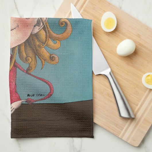 Mollie en de kat theedoek (Quarter Fold)