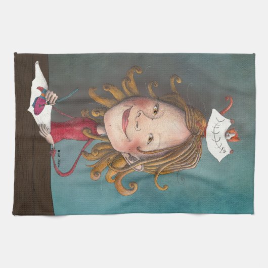 Mollie en de kat theedoek (Horizontaal)