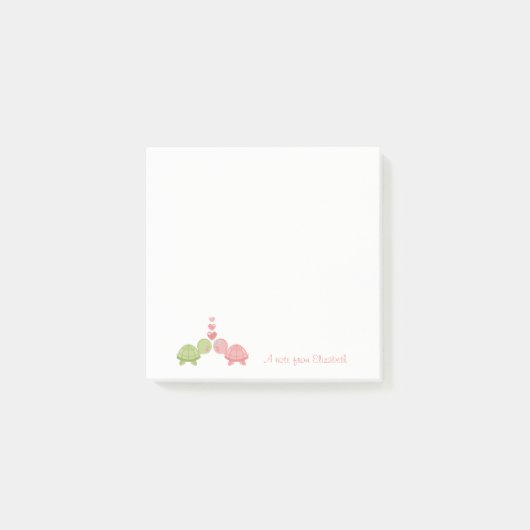 Mollig Cute, Schildpadden Verliefd Post-it® Notes (Voorkant)