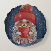 Mollig egel rond kussen (Achterkant)