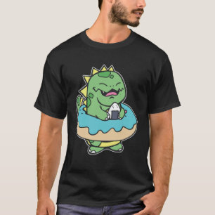 mollig Kind dinosaurus donut zoet gebak zwemmen Sp T-shirt