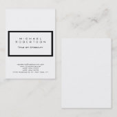 Mollig moderne witte schone visitekaartje (Voorkant / Achterkant)