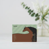 Mollig paard - visitekaartje (Staand voorkant)