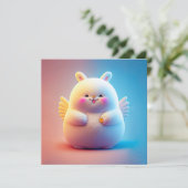 mollig paashaas met vleugels (Staand voorkant)