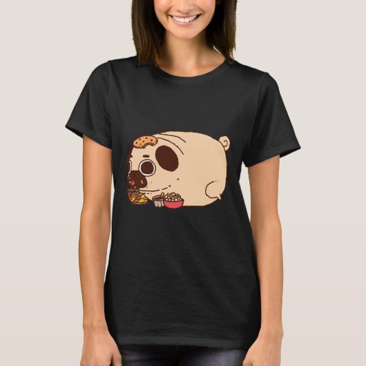 mollig pug eten Classic T-Shirt 886 (Voorkant)
