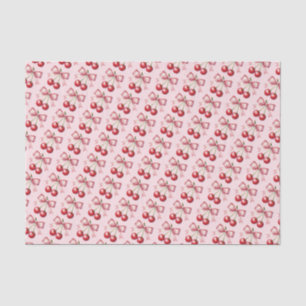 Mollig Roze Rood Coquette Kers Tissuepapier