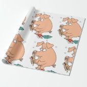 Mollige Big Snackliefhebber Cadeaupapier (Uitgerold)