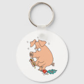Mollige Biggetje Snackliefhebber Sleutelhanger (Achterkant)