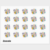 mollige bofkont ronde sticker (Vel)