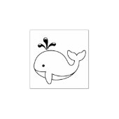 Mollige Cartoon Walvis 1x1 Rubberstempel (Afrduk)