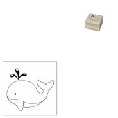 Mollige Cartoon Walvis 2 Rubberstempel (Gestempeld)