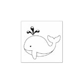 Mollige Cartoon Walvis 2 Rubberstempel (Afrduk)