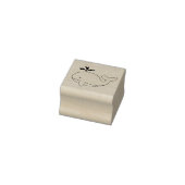 Mollige Cartoon Walvis 2 Rubberstempel (Stempel)