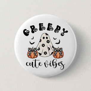Mollige Coquette Enge Schattige Vibes Halloween Ronde Button 5,7 Cm