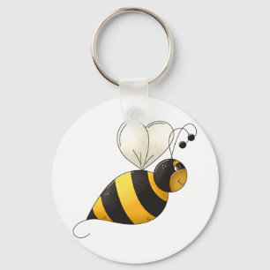 Mollige Gevleugelde Hommel Sleutelhanger