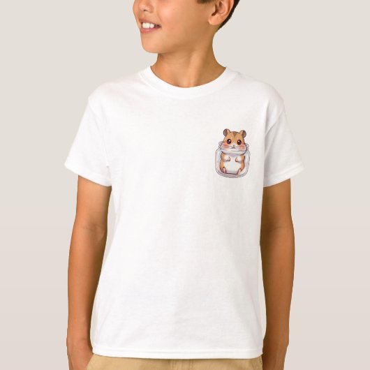 Mollige Hamster in Pot Kinderen T-shirt (Voorkant)