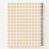 Mollige hommel "Bee Happy" Gingham Notitieboek (Achterkant)
