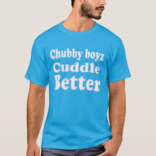 Mollige jongens knuffelen beter leuk en cool t-shirt (Voorkant)