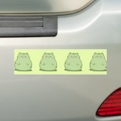 Mollige Matcha Groene Kitty Bumpersticker (Op auto)