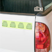 Mollige Matcha Groene Kitty Bumpersticker (Op Truck)
